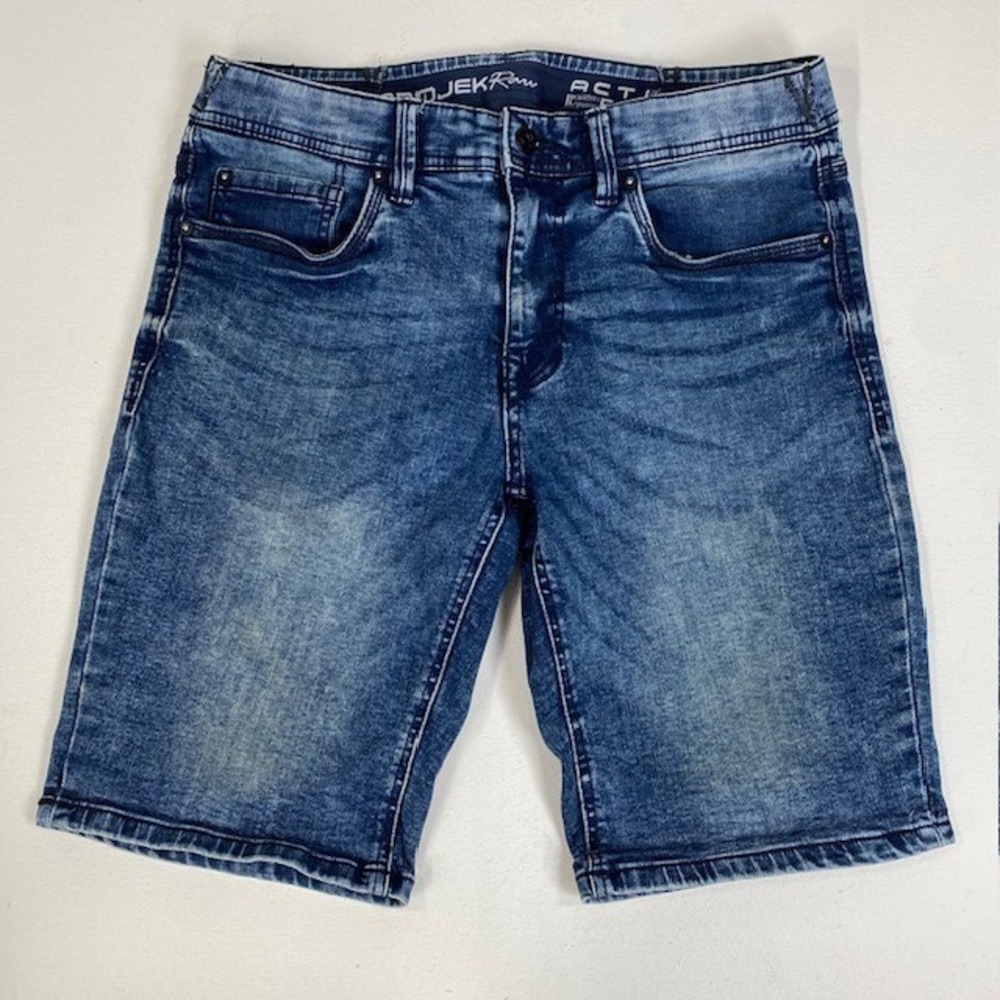 PROJEK‎ Raw Denim Shorts Acid Wash Casual Blue Jean Shorts Size 32